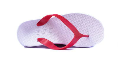 Archline Balance Orthotic Thongs - White/Red