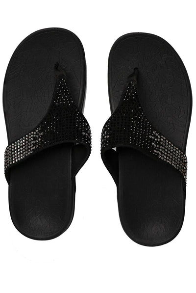 Alexa Orthotic Sandals - Black