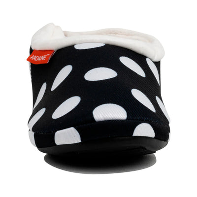 Archline Orthotic Slippers Closed – Black/White Polkadots (Womens)