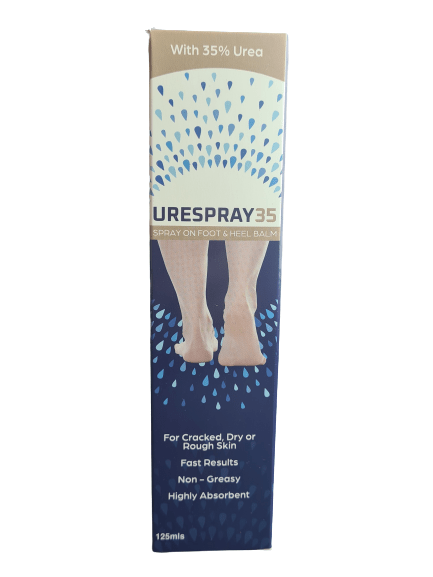 Foot HQ Foot Care UreSpray 35% 125m Urea Spray Moisturiser for Dry and Cracked Callus Feet Heels
