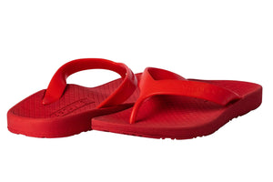 Foot HQ Footwear 36 Archline Orthotic Arch Support Flip Flop Thongs (Red)
