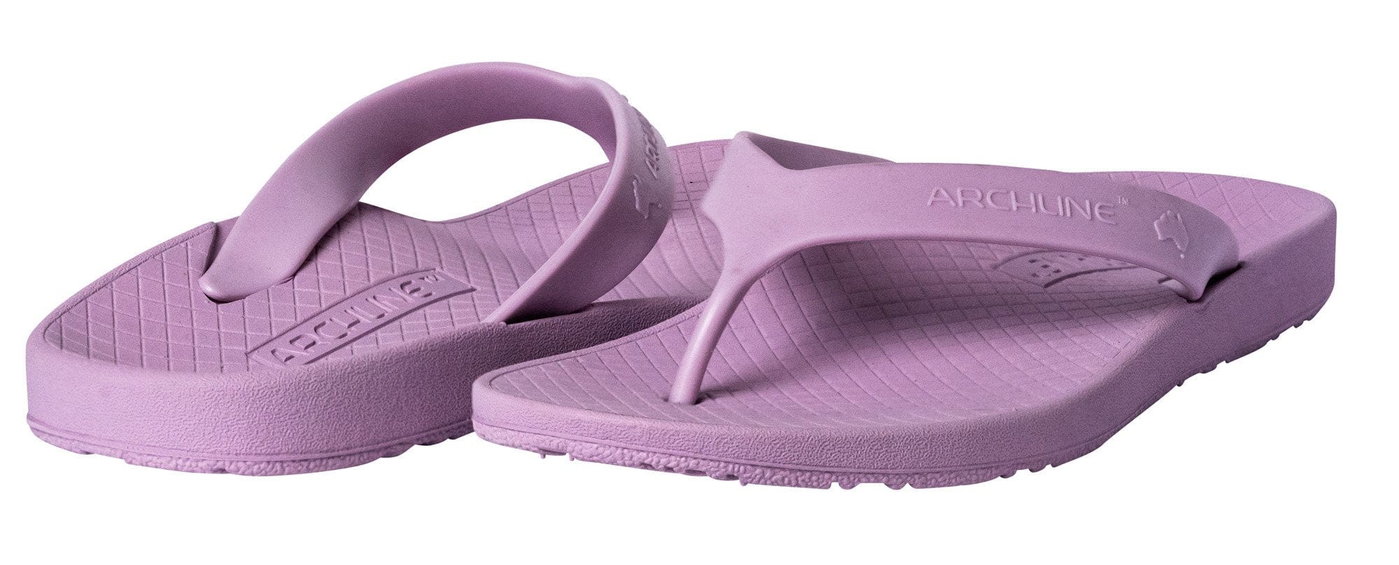 Foot HQ Footwear 40 Archline Orthotic Arch Support Flip Flop Thongs (Lilac Purple)