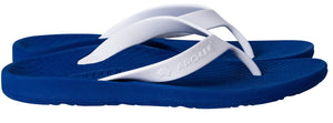 Foot HQ Footwear Archline Orthotic Arch Support Flip Flop Thongs (Blue / White Straps)