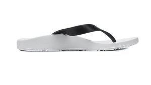 Foot HQ Footwear Archline Orthotic Arch Support Flip Flop Thongs (White / Black Straps)