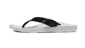 Foot HQ Footwear Archline Orthotic Arch Support Flip Flop Thongs (White / Black Straps)