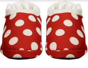 Foot HQ Footwear Archline Orthotic Slippers Closed – Red with White Polkadots