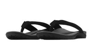 Foot HQ Footwear Axign Orthotic Flip Flops with Arch Support – Grey w/ Black Strap