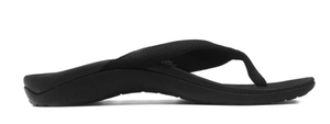 Foot HQ Footwear Axign Premium Orthotic Flip Flops with Arch Support - Black (Mens)