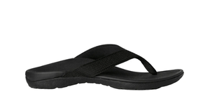 Foot HQ Footwear Axign Premium Orthotic Flip Flops with Arch Support – Black (Womens)