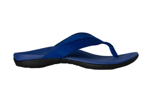 Foot HQ Footwear Axign Premium Orthotic Flip Flops with Arch Support – Navy Blue (Mens)