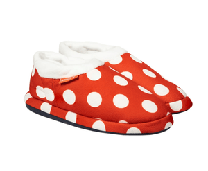 Foot HQ Footwear Euro 35/US 4 Archline Orthotic Slippers Closed – Red with White Polkadots