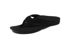 Foot HQ Footwear Euro 37/US 6 Axign Premium Orthotic Flip Flops with Arch Support – Black (Womens)