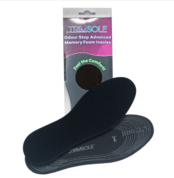 TRIMSOLE Memory Foam Insoles Odour Stop Activated Charcoal