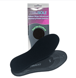 Foot HQ Insole One Size Fits All TRIMSOLE Memory Foam Insoles – Odour Stop (Activated Charcoal)