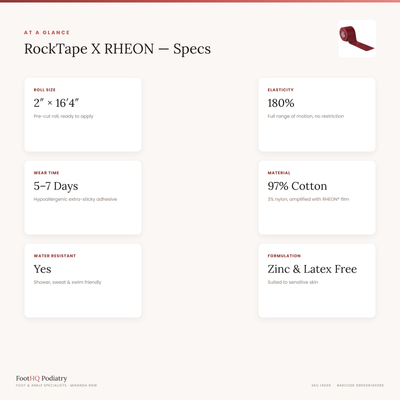 RockTape X RHEON specifications